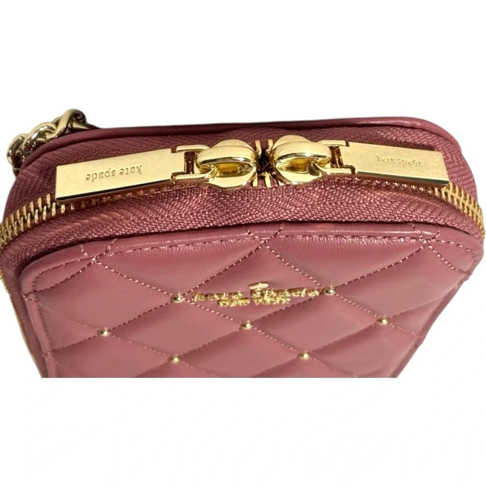KATE SPADE CAREY QUILTED STUDDED PHONE CHAIN CROSSBODY